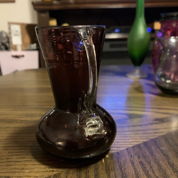Gorgeous, Hand-Blown, Amethyst Glass Pitcher/ Creamer - Picture 3 of 7